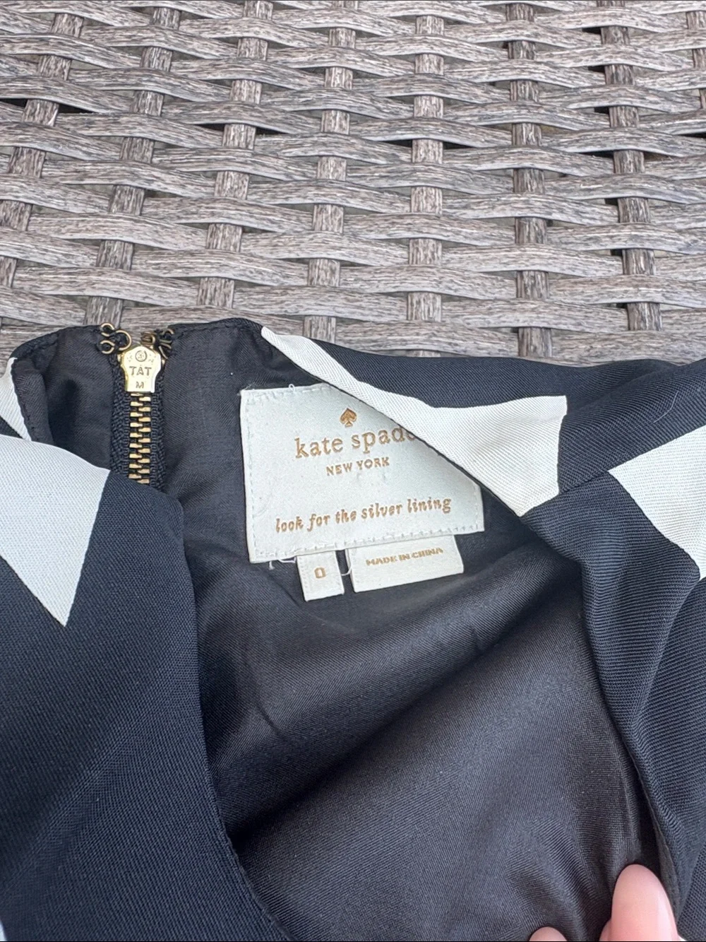 kate spade Black Dress with White Bow Print